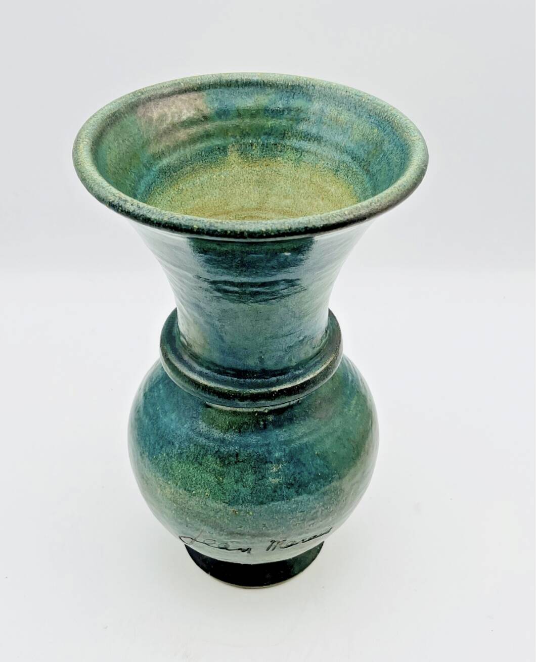 Grand vase Jean Marais céramique bleu vert - 661002