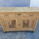 Bahut buffet furniture of old raw wood shallow