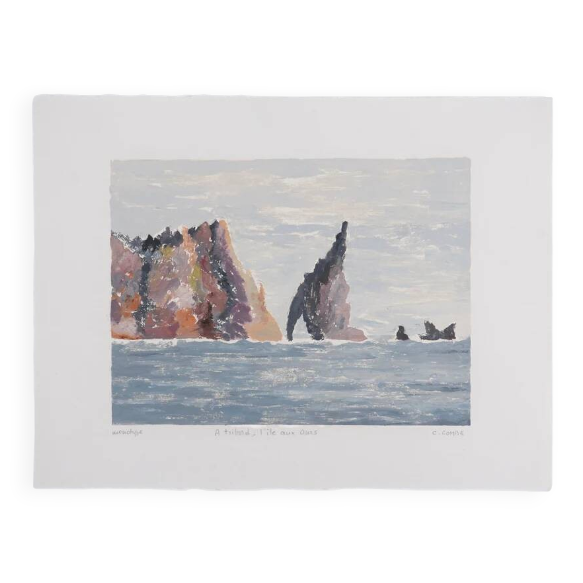 Camille combe: to starboard, bear island, original signed monotype