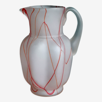 Frosted glass pitcher