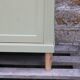 Renovated antique display cabinet – Lizard Green (Pure & Paint)