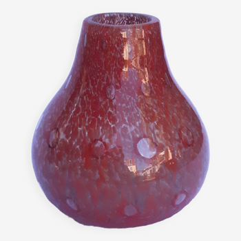 Vase en verre soufflé vintage 60's