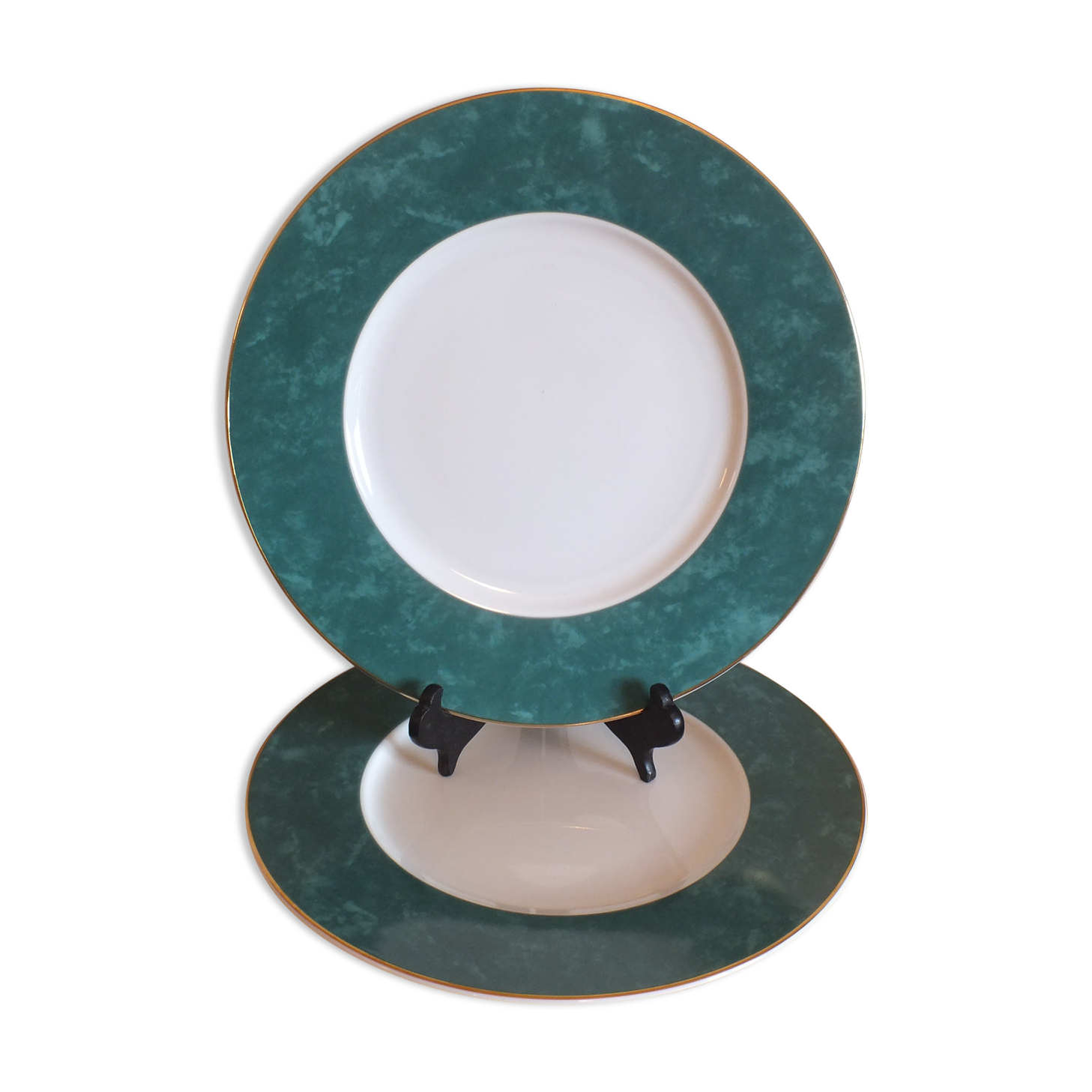 Duo of presentation plates Guy Degrenne in Limoges porcelain