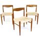 Set de 3 chaisesen chêne, H W Klein, Bramin, Danemark, 1960
