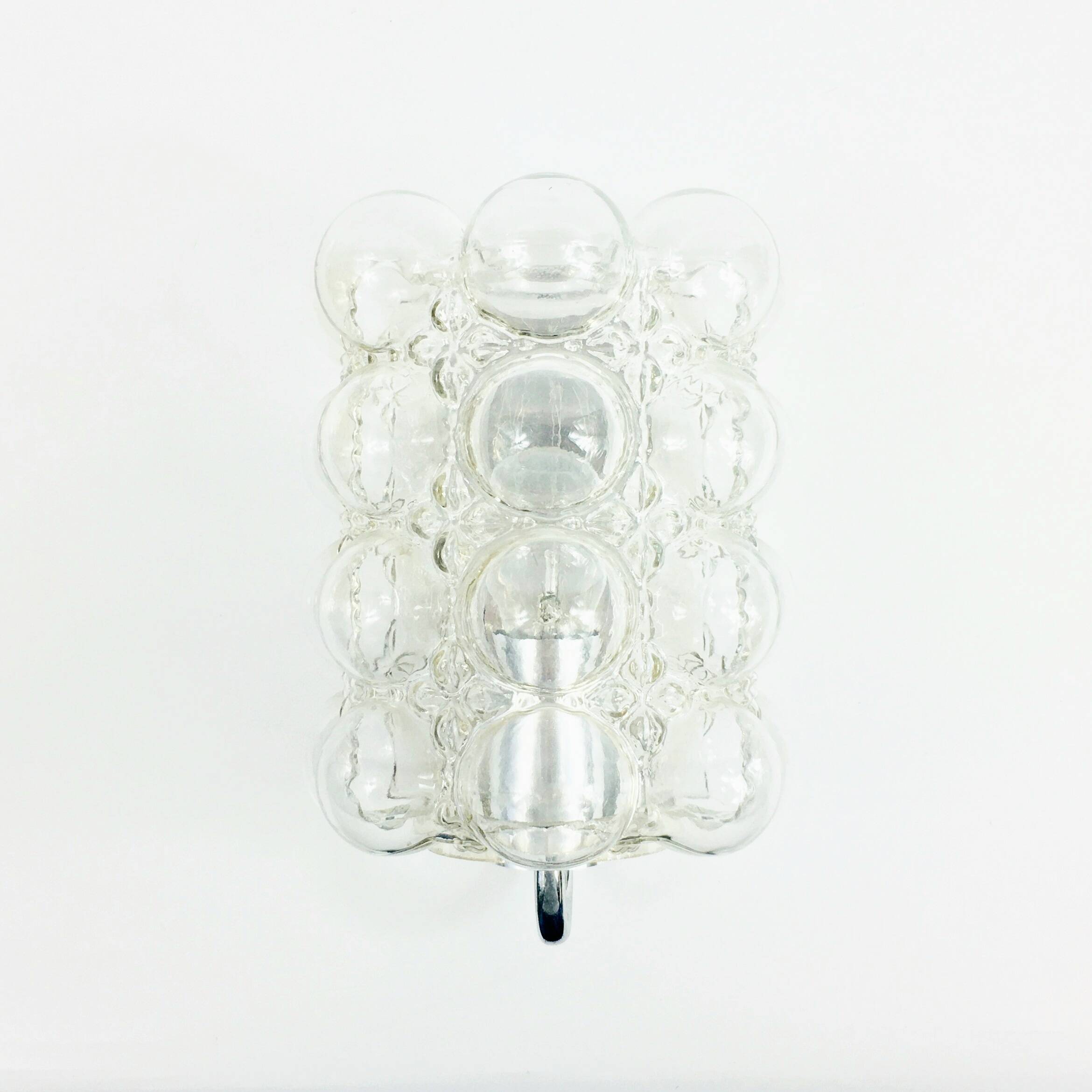 Set of 3 Mid-Century Glass Ceiling Light and Wall Lamps by Helena Tynell for Limburg, Germany, 1960s