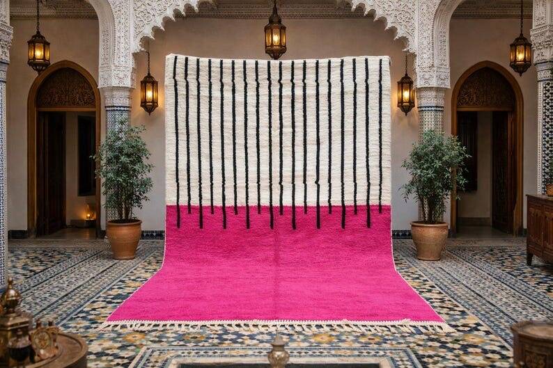 Handmade traditional pure wool rug size 2/3 m