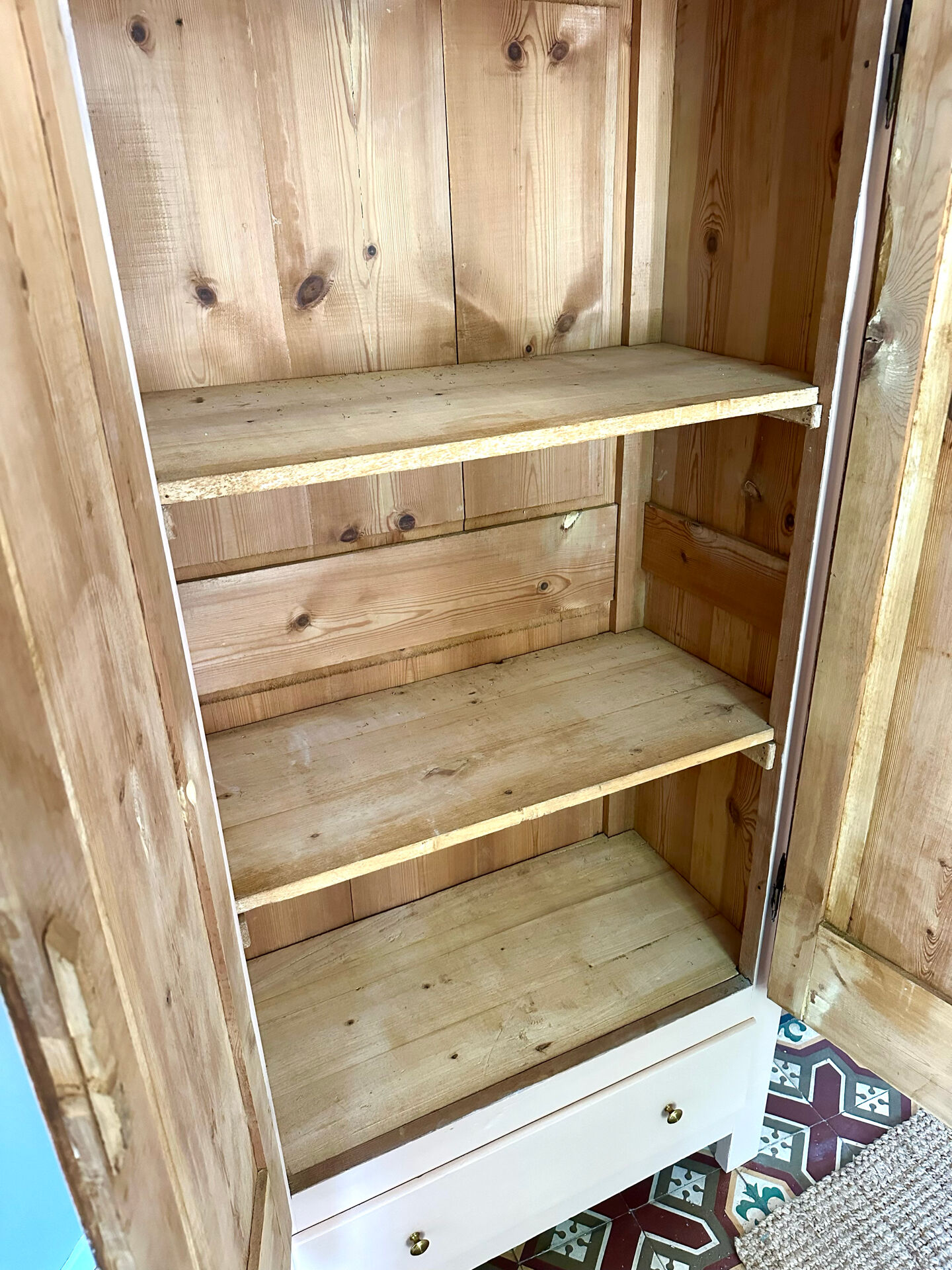 Parisian wardrobe made of solid wood