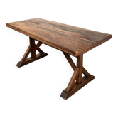 Table brutaliste en chêne du XIXème