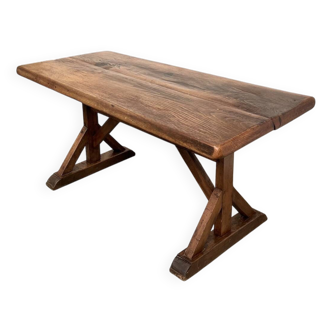 19th century brutalist oak table