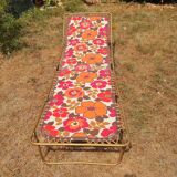 Folding bed lafuma vintage flowers