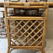 Table d'appoint, desserte en rotin, 2 niveaux