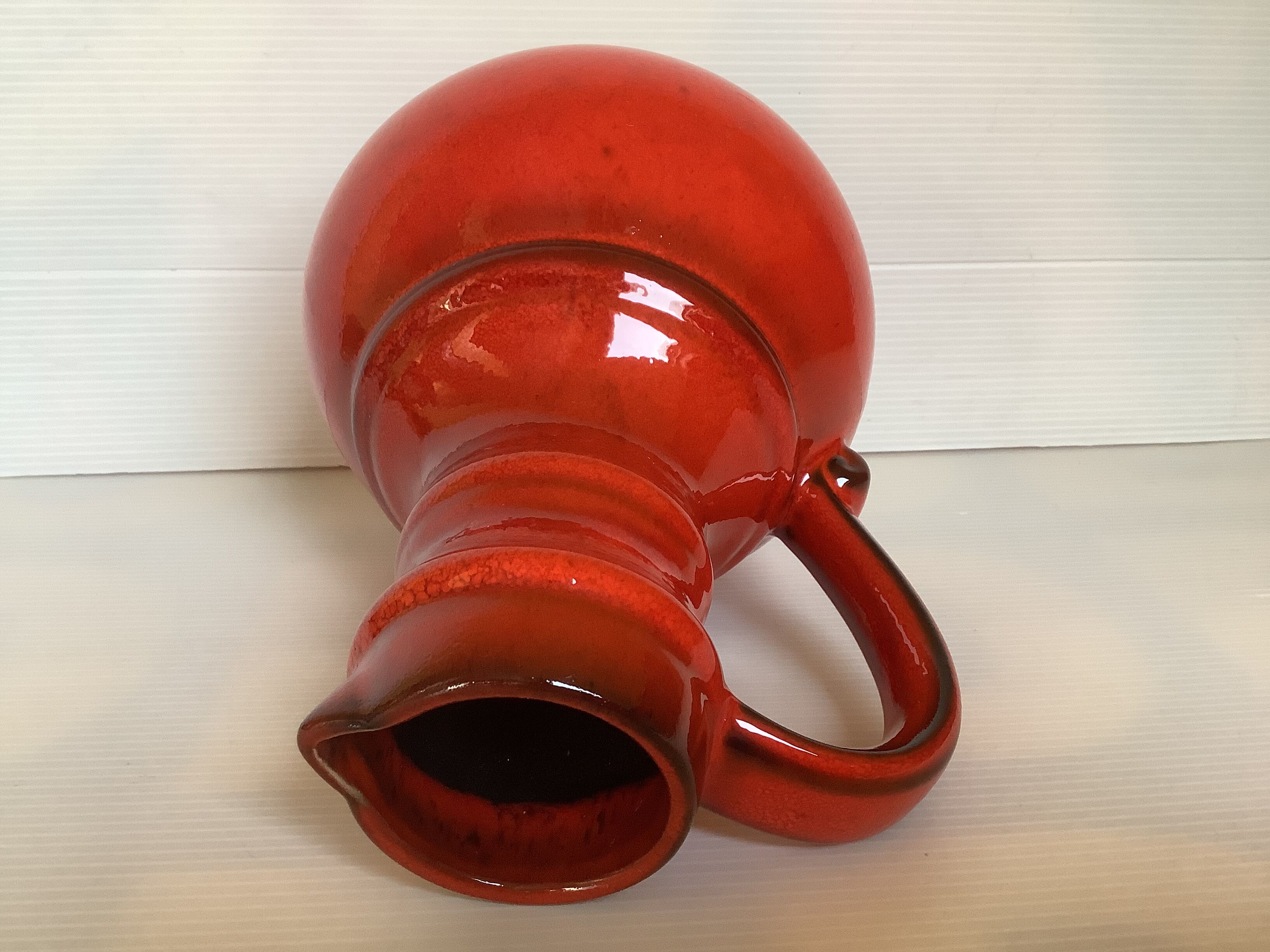 Vase pitcher jug ceramic red style w Germany