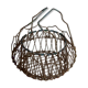 Panier pliant vintage en métal en forme de fleur