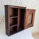 Antique wooden and brass bathroom cabinet 40/50s