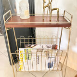 Vintage brass magazine table