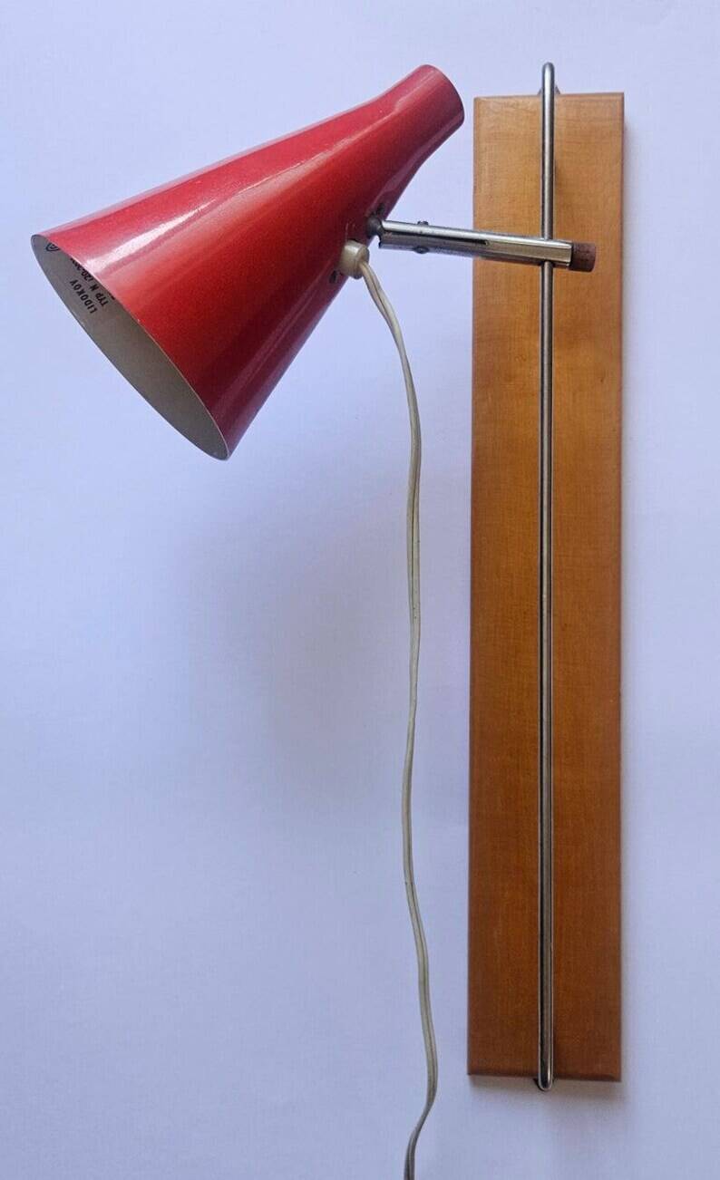 Rare Midcentury Wall Lamp Lidokov in style of Stilnovo, 1960s