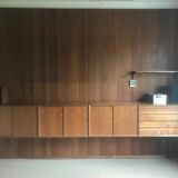 Wall with 3 rows and a cabinet drawers Poul Cadovius