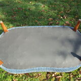 Vintage blue sofa 2 seats in velvet