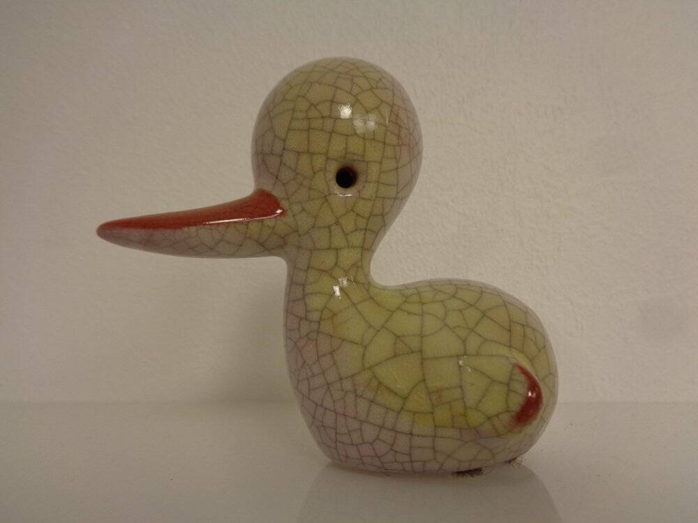 Austrian Ceramic Duck Pen Holder by Walter Bosse, 1950s