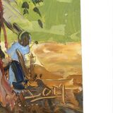 DOM, Vie de Famille, African painting, circa 1950