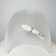 Frosted Glass 'Coque' Table Lamp By Elio Martinelli For Martinelli Luce, Italy, 1970S