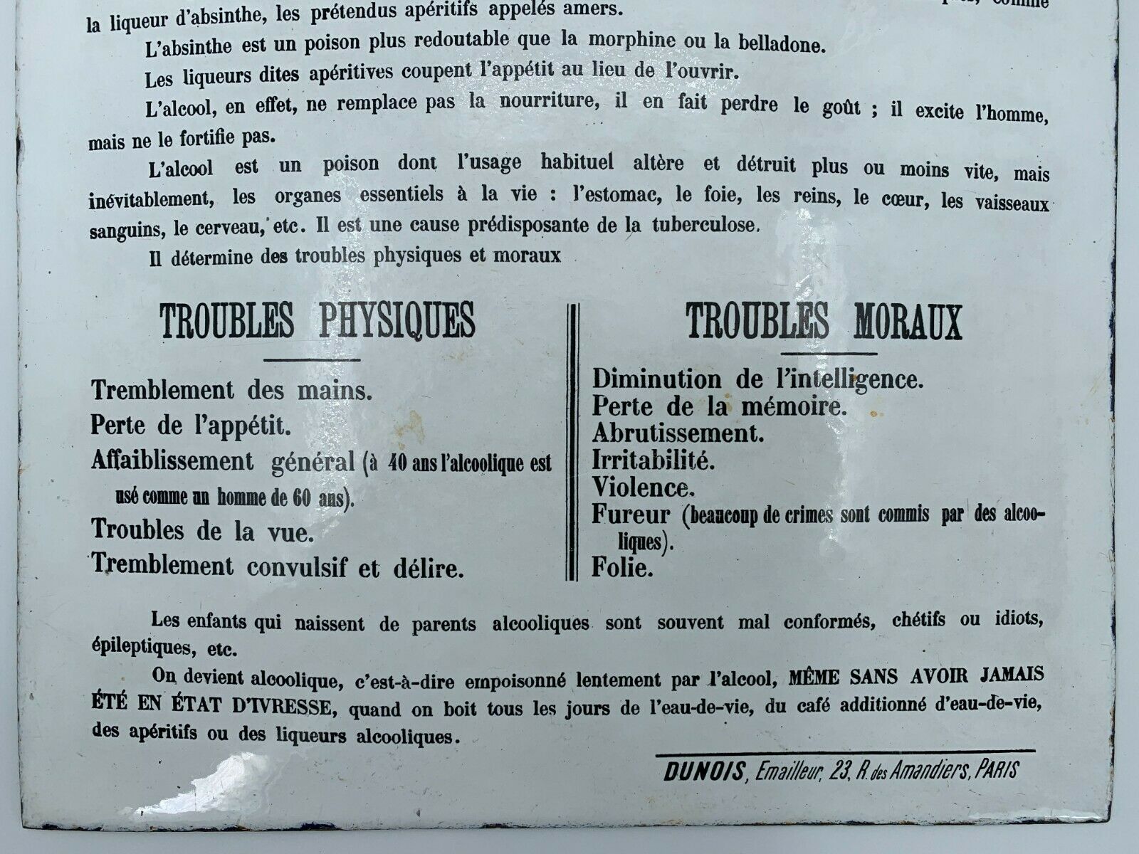 PLAQUE EMAILTHE WEST DUNOIS RAILWAY COMPANY PARIS