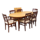 Vintage Scandinavian dining set - table + 4 chairs and 2 armchairs - Hans Ehrlin, Tranås
