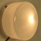 Ceiling light in white opal. Round-shaped light fixture, made of white glass, ut