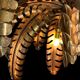 Lampadaire en forme de palmier en métal doré