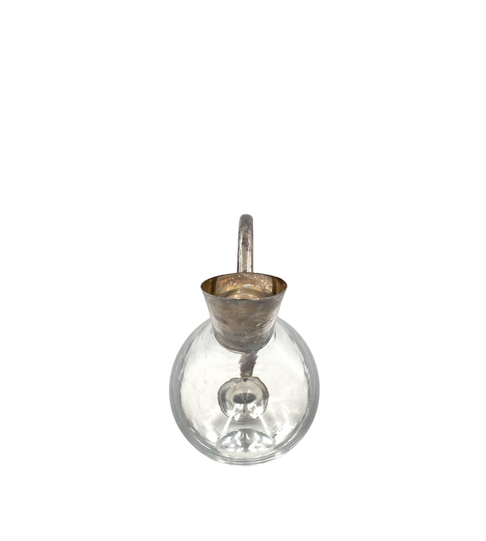 Hollywood Regency silver decanter, Masini Florence Italy 1980s