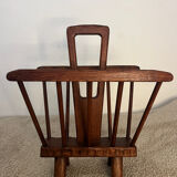 Brutalist wooden magazine holder