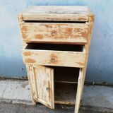 Small white wood storage unit