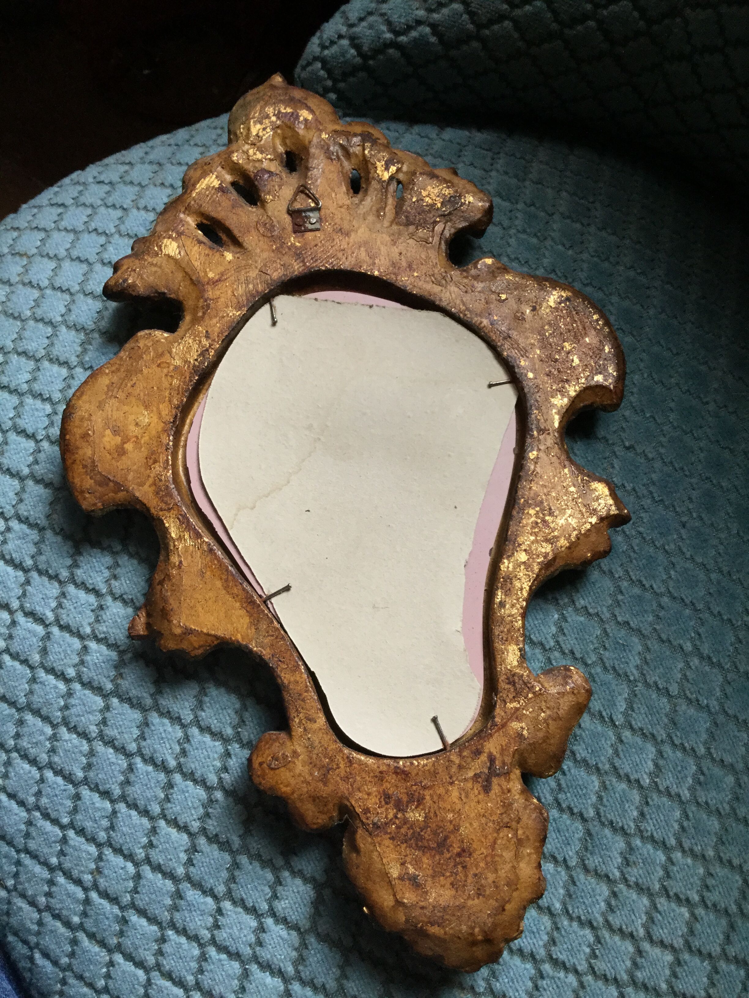 Small mirror style Louis XV gilded 21x32cm