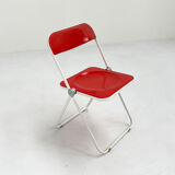 Red and white plia chair by giancarlo piretti for castelli, 1960
