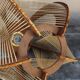 Wooden and rattan suspension