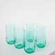 Lot de 5 verres à eau Long Drink en verre vert, 1970