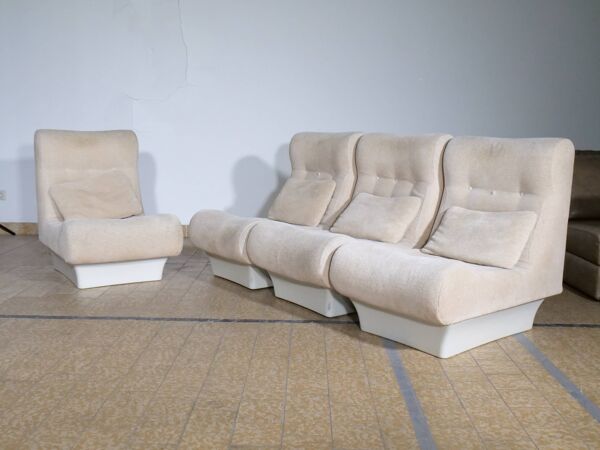 Canapé modulable Sofalette allemand par Otto Zapf pour Vitsœ, années 1960, lot de 4
