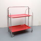 1970s trolley Dinett in red orange