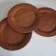 Set of 12 plywood rosewood and teak plates by Morsbak, Denmark 1960s