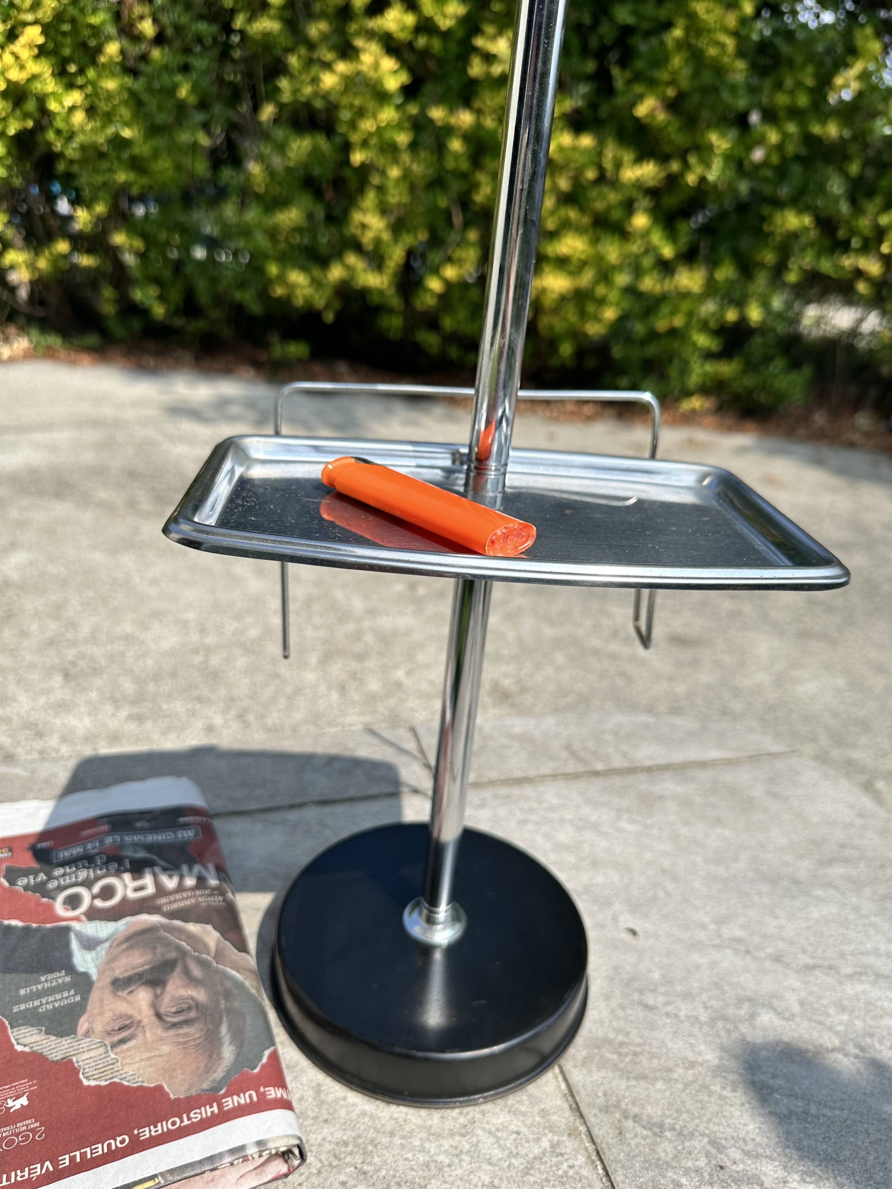 Cendrier sur Pied Vintage Années 70 - Tablette & Porte Revues/Journaux