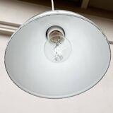 Vintage Danish enamelled pendant lamp model ES by Edgar Schlaefle for Louis Poulsen, 1980s.