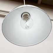 Vintage Danish enamelled pendant lamp model ES by Edgar Schlaefle for Louis Poulsen, 1980s.