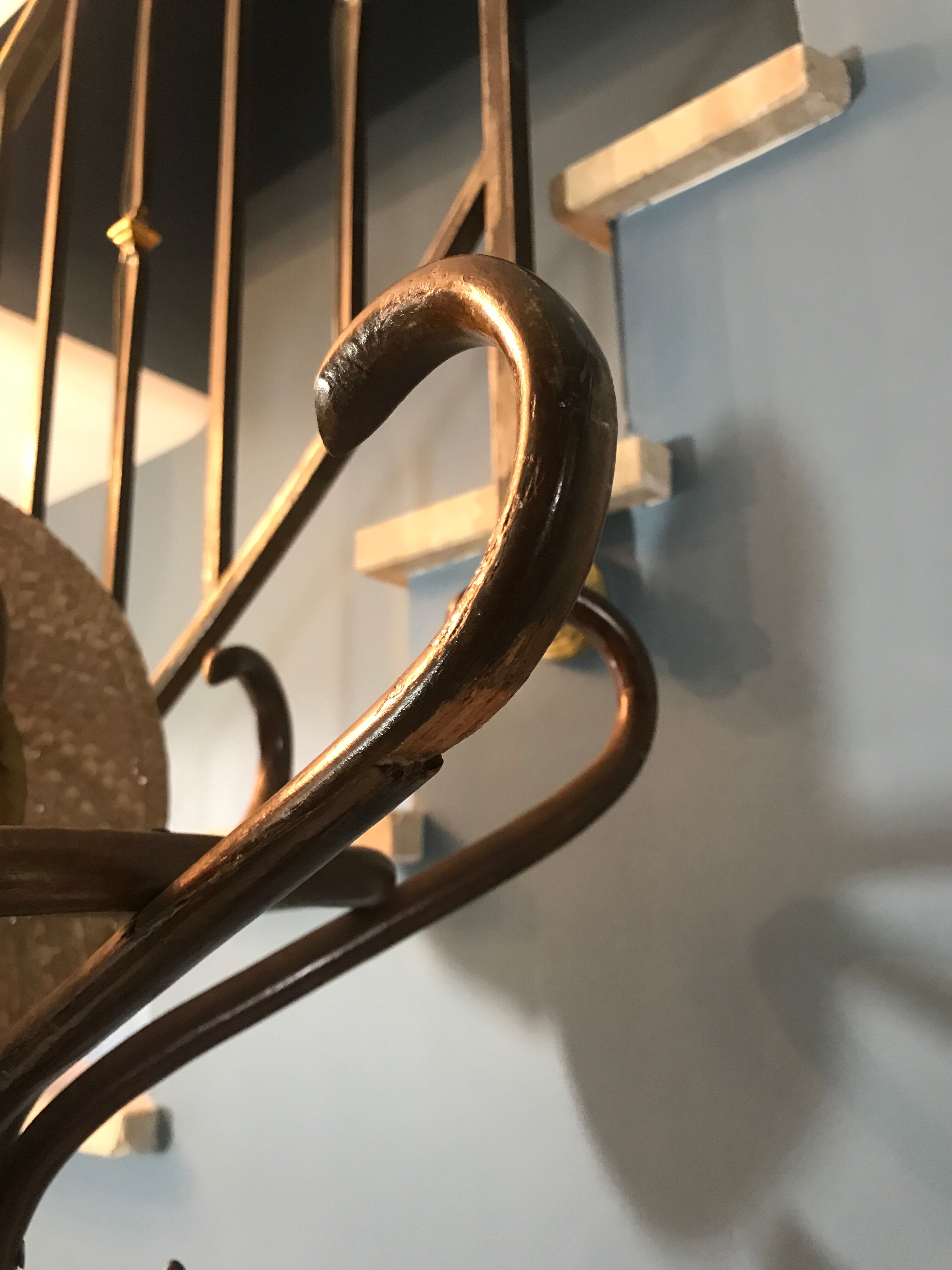 Porte manteau perroquet en bois courbé début XXème siècle