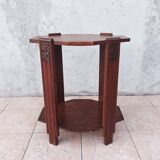 Art Deco side table in solid oak