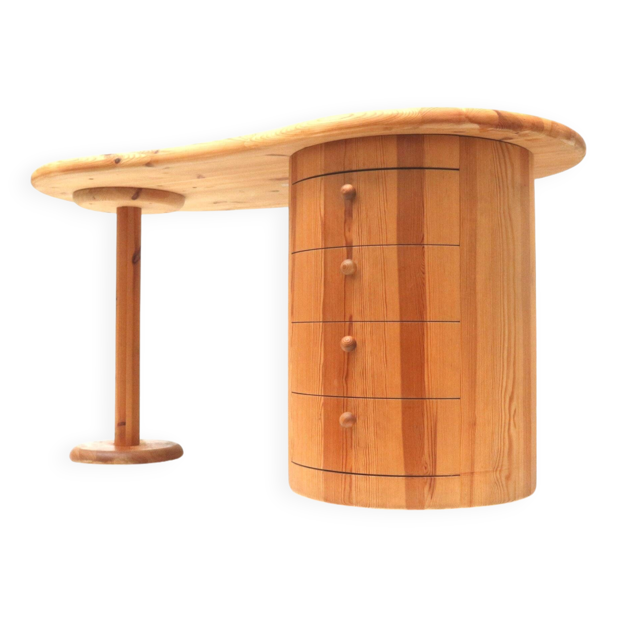 Kidney-shaped desk by CF Christensen, Silkeborg, Denmark 1970