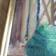 Oil painting on canvas Normande R.Oswald 1960 gilded wooden frame