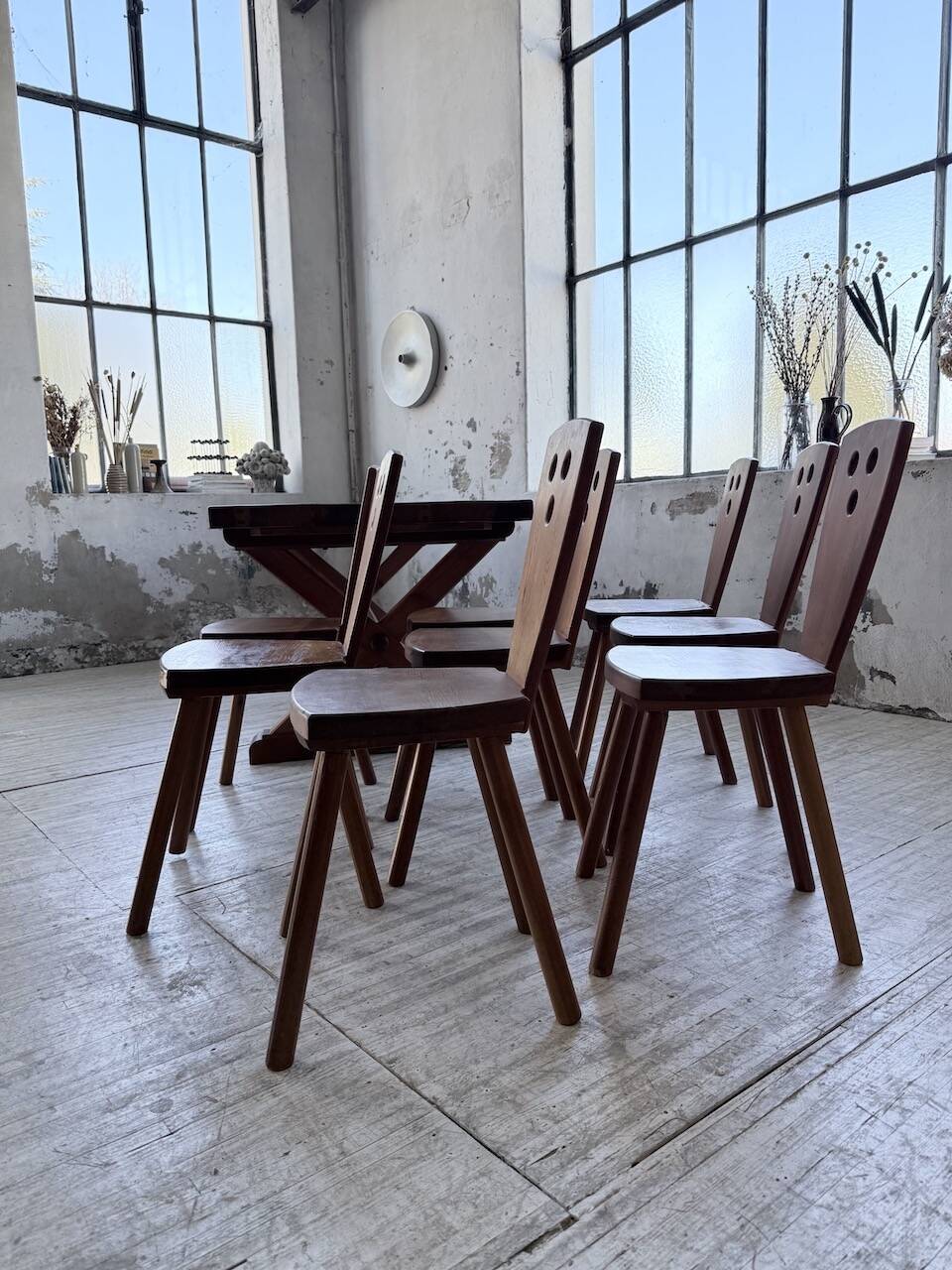 Mountain furniture set with table and 8 chairs Malmvall.