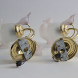 Pair of flower sconces