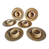 Tulowice egg cups, Poland, caramel and mustard glaze