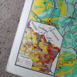 Ancienne carte scolaire : France, Nord-est, Hatier Kaeppelin.